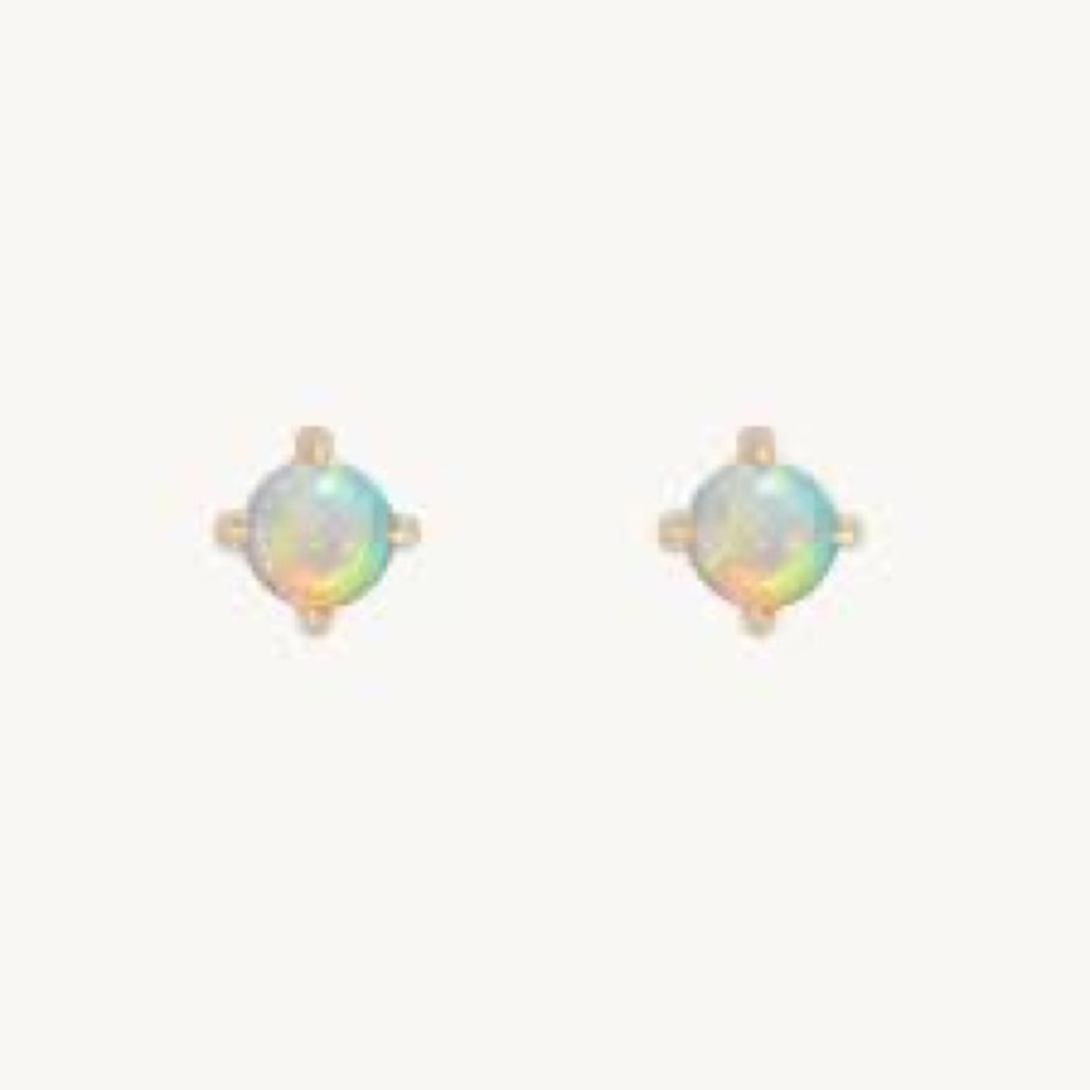 Catbird Slumberous Light Opal Earring Set